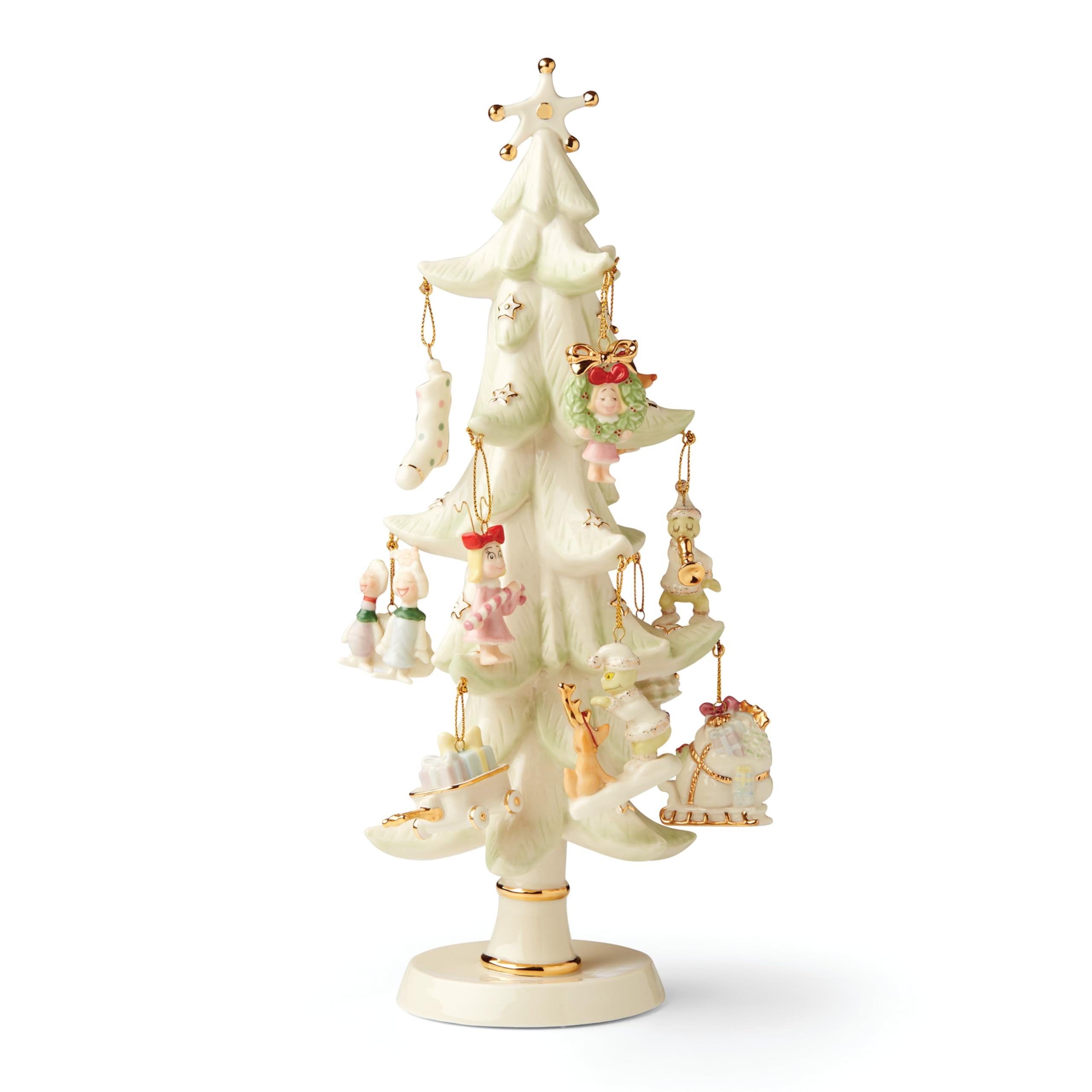 Lenox Grinch Stole Christmas 12Pc Ornament Tree, 3.30 LB, Multi, 12
