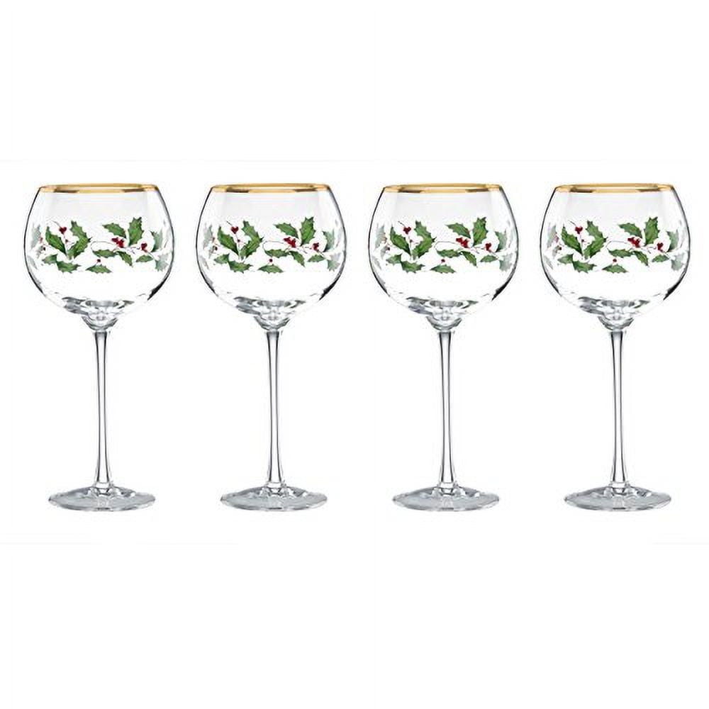 Lenox Holiday 4-Piece Wine Balloon Glass Set