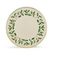 thumbnail image 1 of Lenox Holiday 6-Piece Dinner Plate Set with Gold Rim, Porcelain, 1 of 7