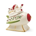 thumbnail image 1 of Lenox Holiday Figural Santa's Rocket Covered Candy Dish, 1 of 3