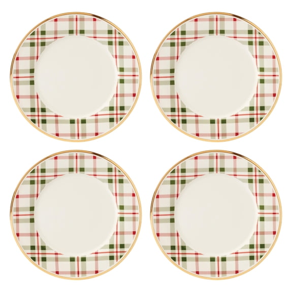 Lenox Holiday Plaid Dinner Plates, Set of 4
