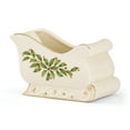 thumbnail image 1 of Lenox Holiday Sleigh Candy Dish, 1.40 LB, Red & Green, 1 of 3