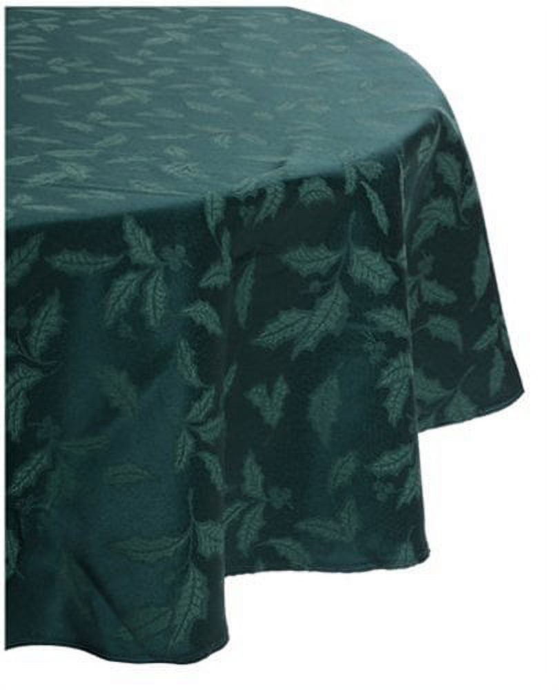 Lenox Holly Damask Green Round Tablecloth, 70"