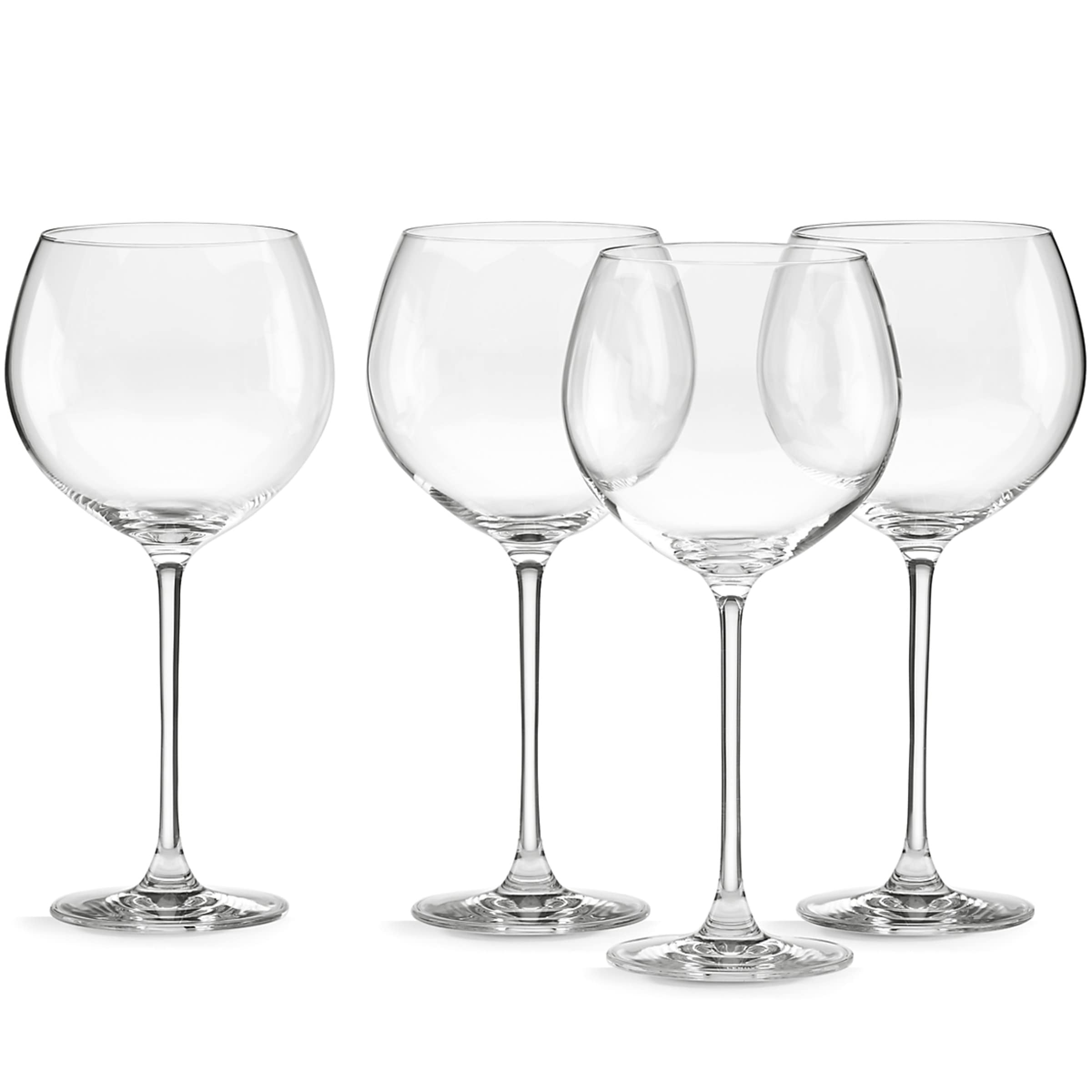Elegant Clear Crystal Beaujolais Wine Glass Set