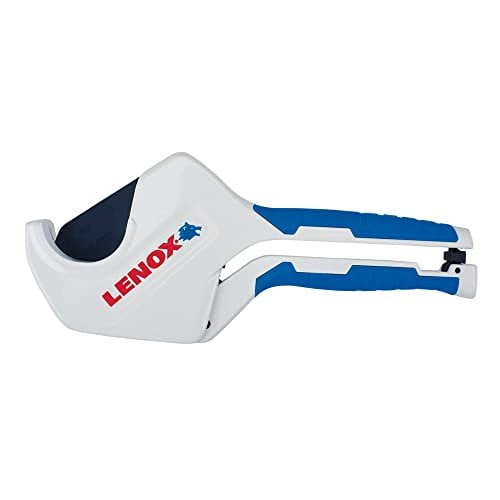 Lenox White and Blue Ratcheting PVC Pipe Cutter with Stainless Steel Blade