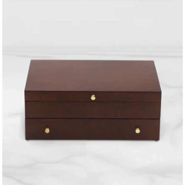 Lenox Mahogany Flatware Chest Holds 120 Pieces