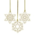 thumbnail image 1 of Lenox Mini Snowflake 3-Piece Ornament Set, 0.15 LB, Ivory, 1 of 2
