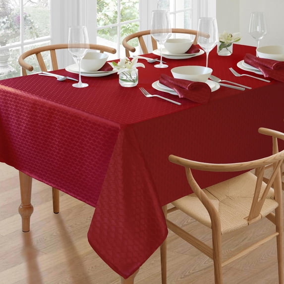 Lenox Olivia Tablecloth, Red - 60"W x 84"L