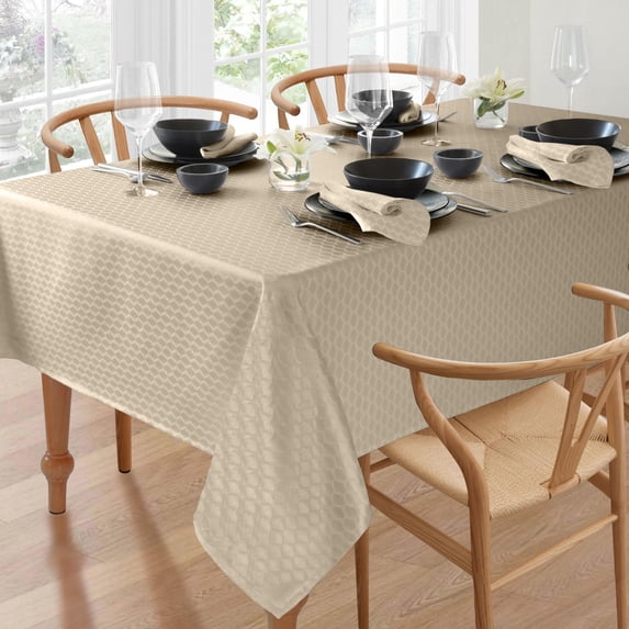 Lenox Olivia Tablecloth, Tan - 60"W x 84"L