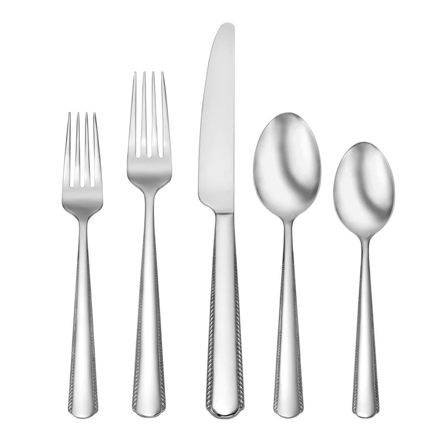 Lenox Oneida Gable 42Piece Flatware Set, Stainless Steel