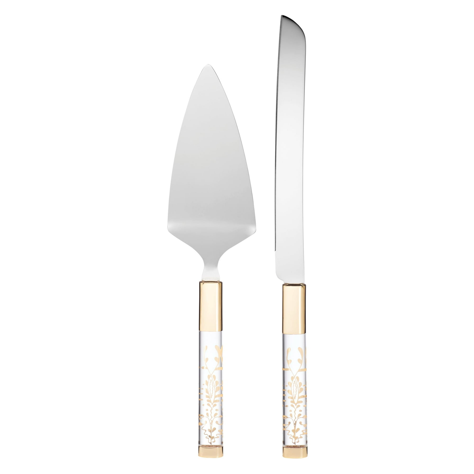 Lenox Opal Innocence Flourish Cake Knife & Server, 0.70 LB, Metallic