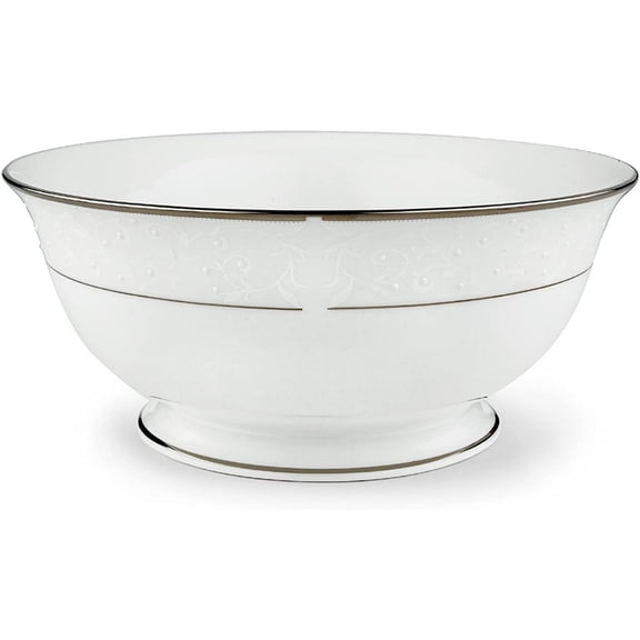 Lenox Opal Innocence Large Serving Bowl, White Serving Bowl Serving Bowl