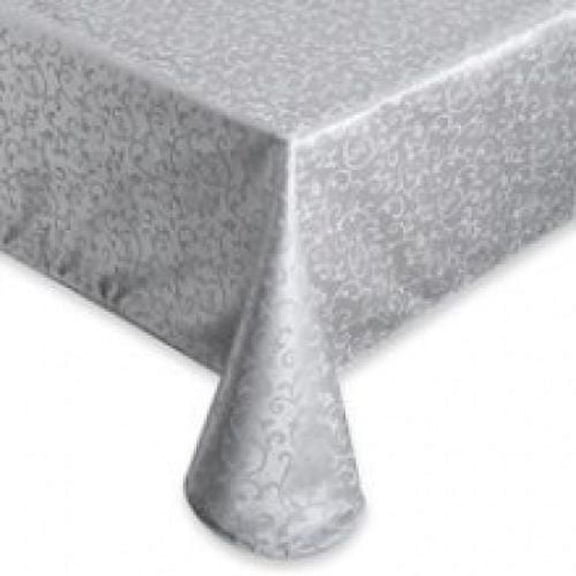 Lenox Opal Innocence Oblong Tablecloth, Platinum, 60x84"