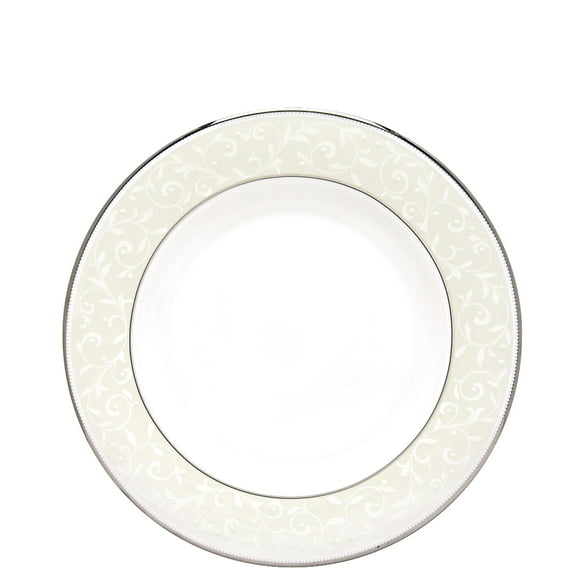 Lenox Opal Innocence Salad Plate, white and platinum
