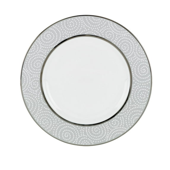 Lenox Pearl Beads Accent Plate, 1.05 LB, (Taupe/Grey)