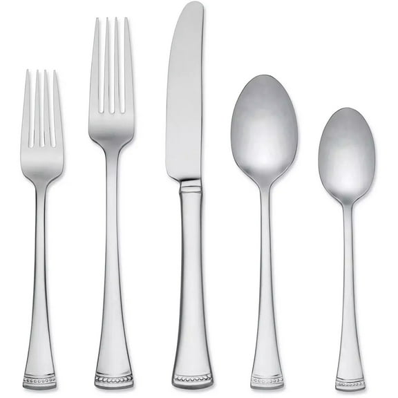Lenox Portola 65-Piece Stainless Steel Flatware Set, Service for 12