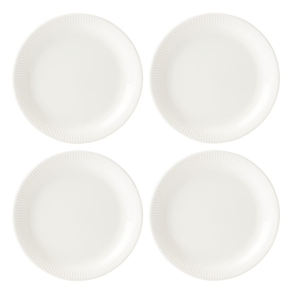 Lenox Profile White Porcelain 4-Piece Dinner Plate Set