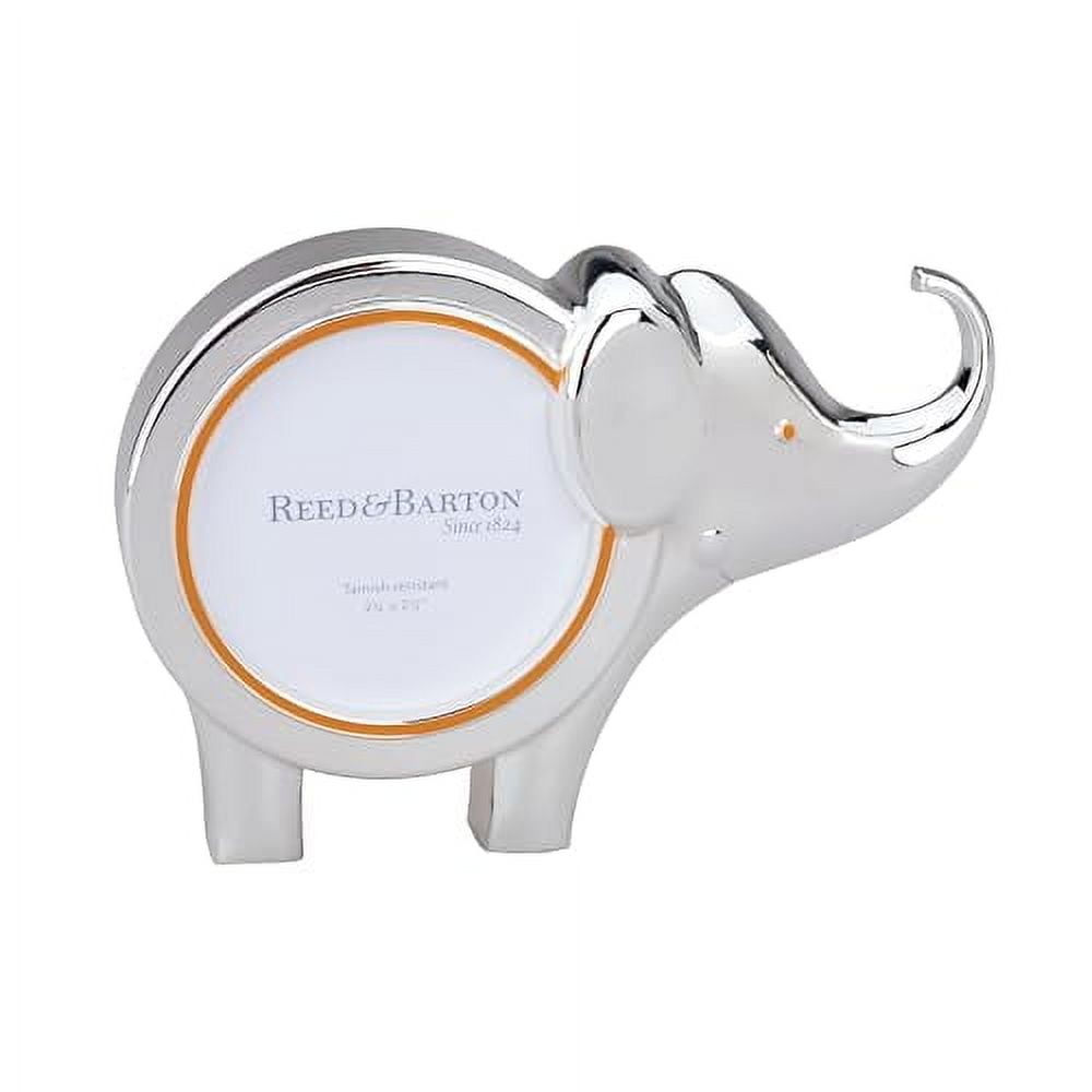 Silver Plated Elephant Shaped Tabletop Picture Frame