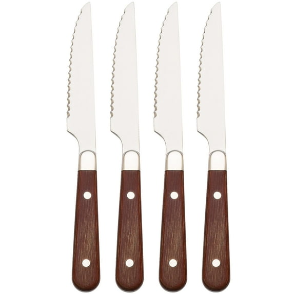 Lenox Reed and Barton Fulton 4-Piece Steak Knife Set, Brown