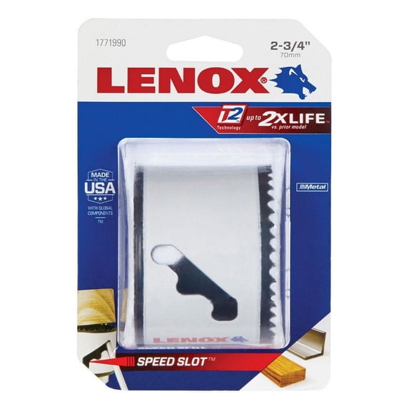 Lenox Speed Slot 2-3/4 in. Dia. x 1.5 in. L Bi-Metal Hole Saw 1/2 in. 1 pc.