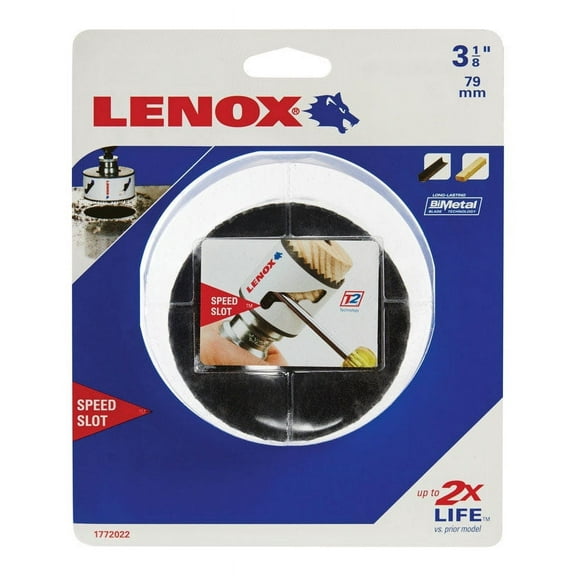 Lenox Speed Slot 3-1/8 in. Dia. x 1.625 in. L Bi-Metal Hole Saw 1/4 in. 1 pc.