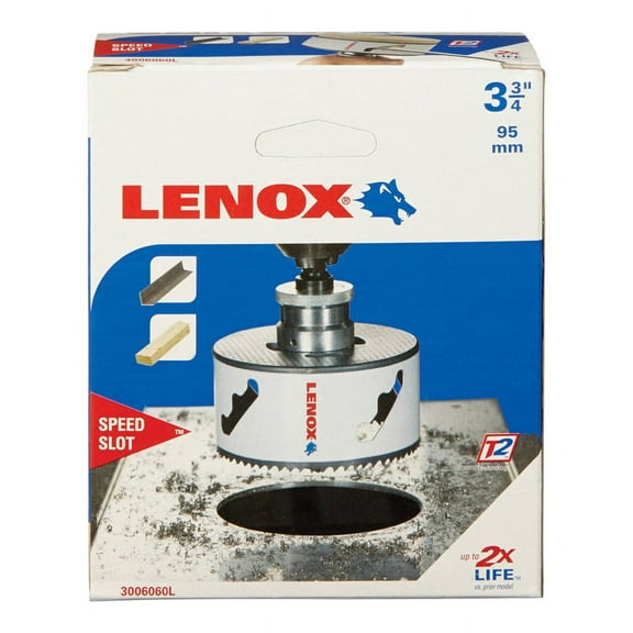 Lenox Speed Slot 3-3/4 in. Dia. x 1.5 in. L Bi-Metal Hole Saw 1/2 in. 1 pc.