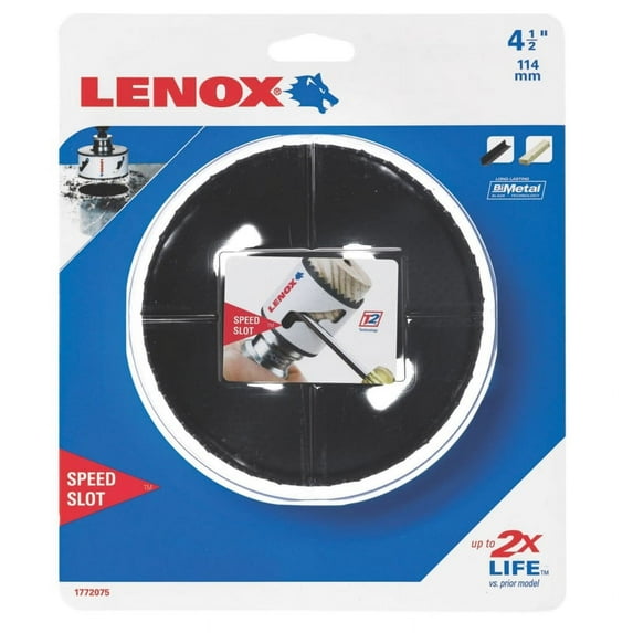 Lenox Speed Slot 4-1/2 in. Dia. x 1.5 in. L Bi-Metal Hole Saw 1/2 in. 1 pc.