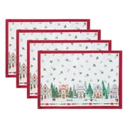 Lenox Spice Village Christmas Placemats, Set of 4, Multicolor - 13"W x 19"L