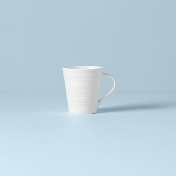 Lenox Tin Can Alley 4 Degree Procelain Mug, Dishwasher & Microwave Safe, White Dinnerware