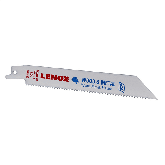 Lenox Tools Reciprocating Saw Blades, 610R, Bi-Metal, 6 in. Lo