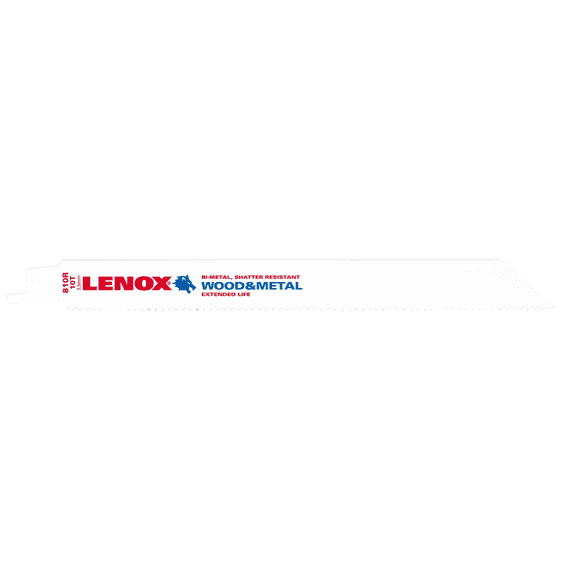 Lenox Tools Reciprocating Saw Blades, 810R, Bi-Metal, 8 in. Lo