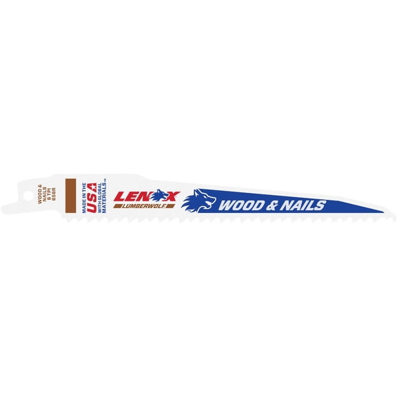 Lenox Tools Wood Cutting Reciprocating Saw Blade with Power Blast Technology, Bi-Metal, 6-inch, 6 TPI