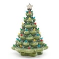 thumbnail image 1 of Treasured Traditions Green Light-Up Tree Figurine, 1 of 5