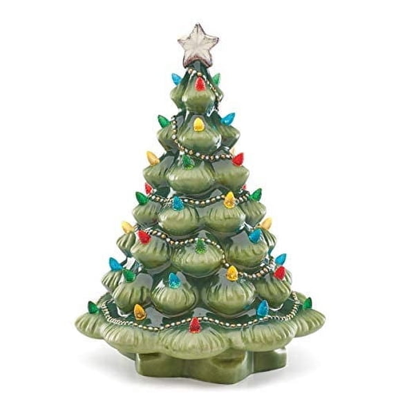 Lenox Treasured Traditions Tree with Flying Santa - No Color - 12.75 in H
