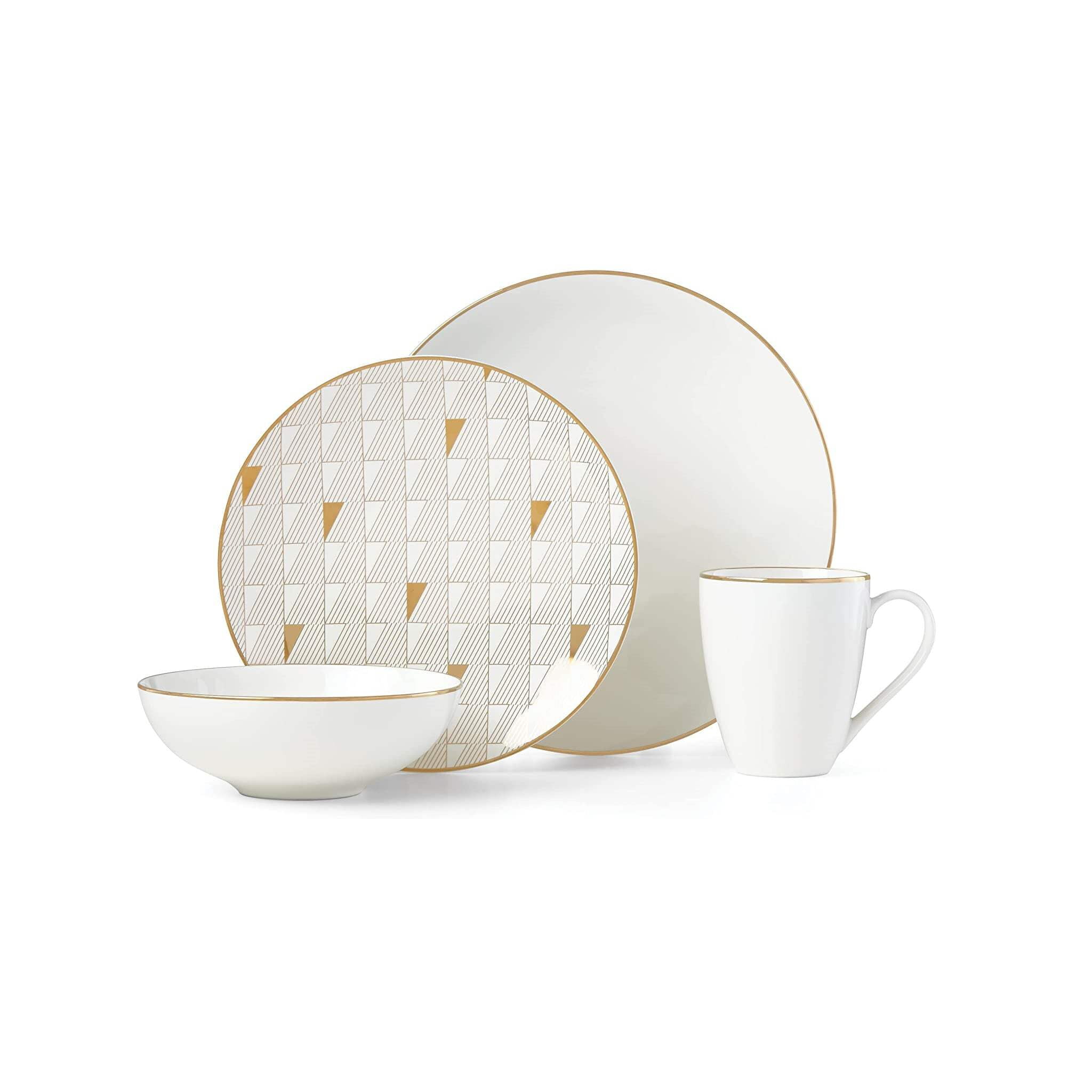 Lenox Luna Set Di Stoviglie Annidabili: 6 Ciotole E 2 Piatti In Gres, Multicolore, Lavabile In Lavastoviglie E Microonde - 6