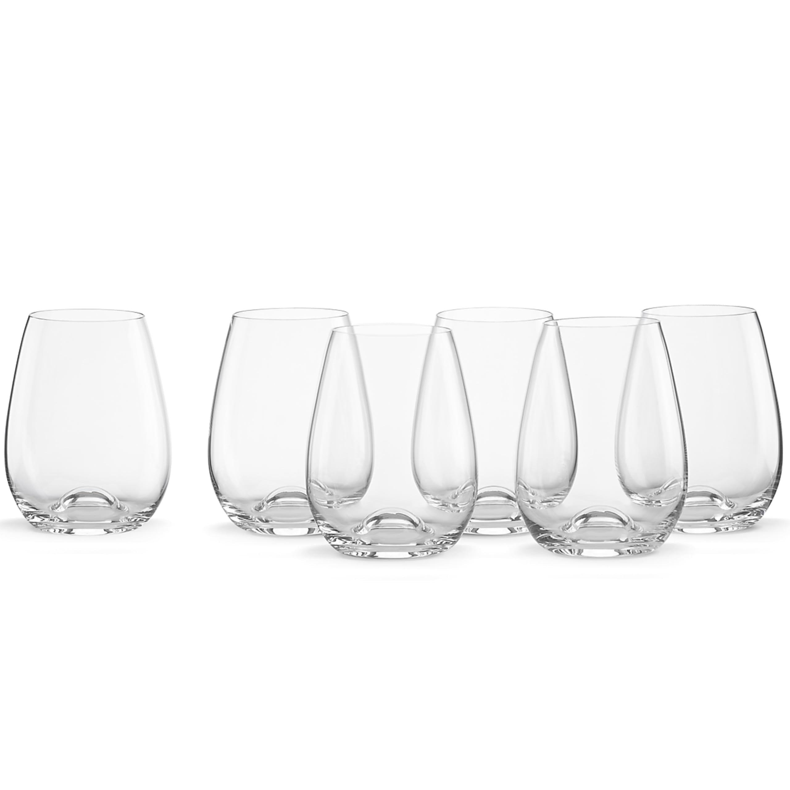 Tuscany Classics Clear Crystal Stemless Wine Glass Set