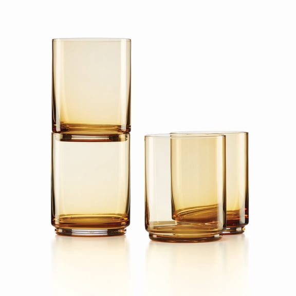 Lenox Tuscany Classics 14 oz Stackable Amber Tall Glasses (Set of 4)
