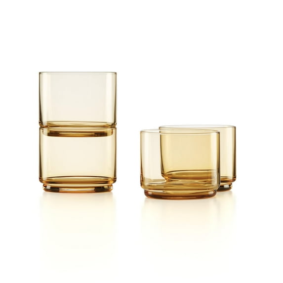 Lenox Tuscany Classics 9 oz Stackable Amber Short Glasses (Set of 4)