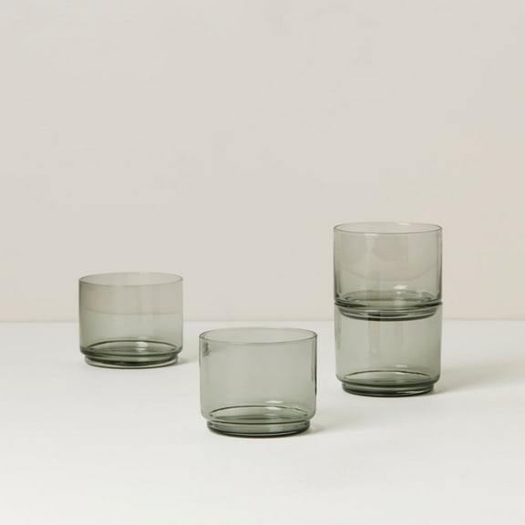 Lenox Tuscany Classics 9 oz Stackable Smoke Grey Glasses (Set of 4)