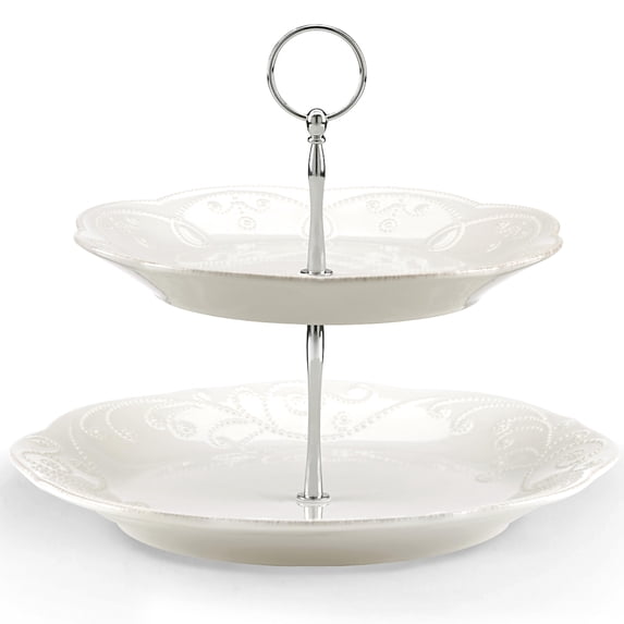 Lenox Unisex French Perle Tiered Server White Serveware