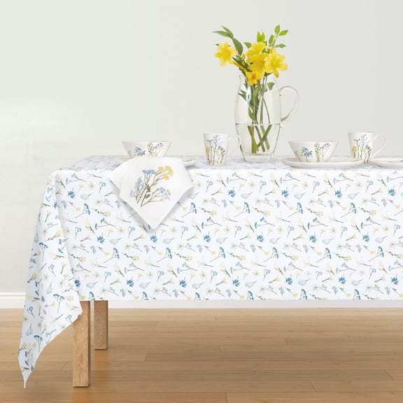 Lenox Wildflowers All-Over Tablecloth, Blue, 60"W x 84"L