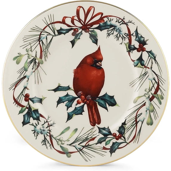 Lenox Winter Greetings Cardinal 9" Accent Plate