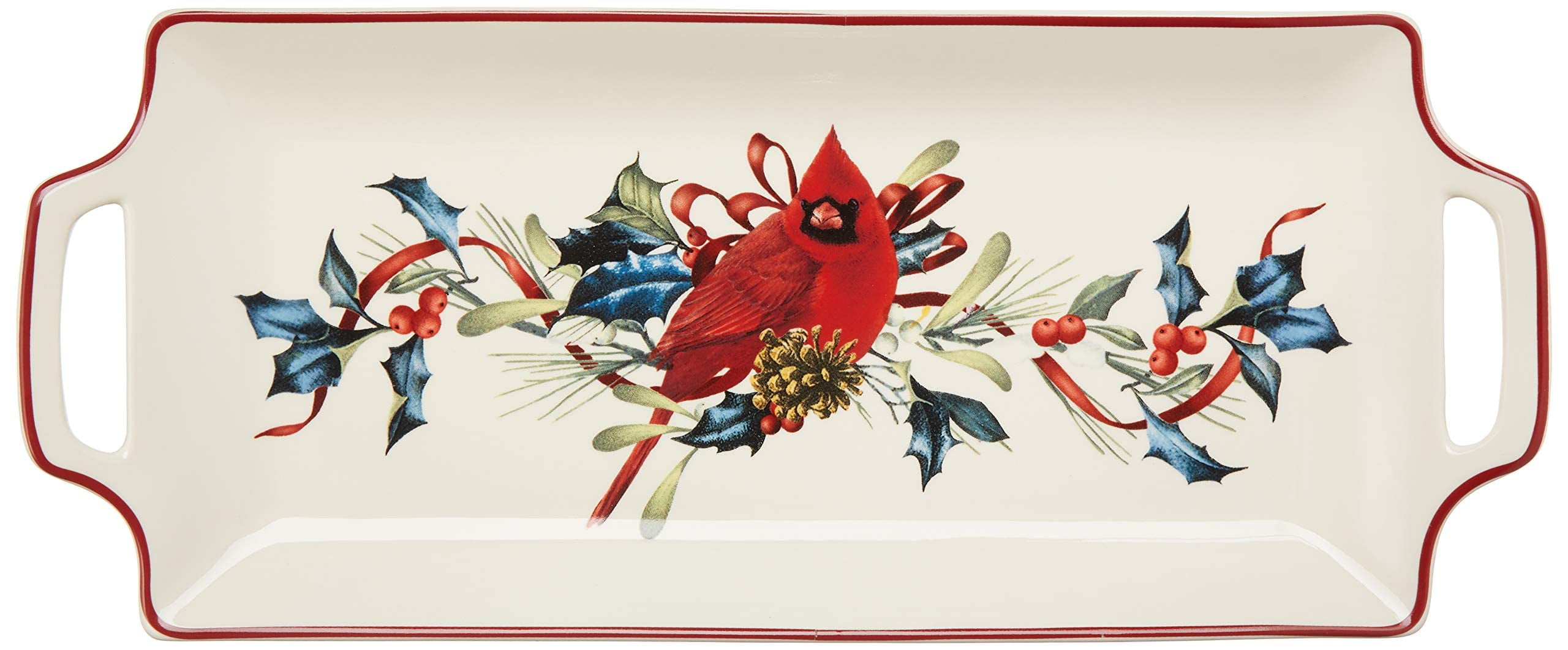 Lenox Winter Greetings Handled Hors D'oeuvre Tray