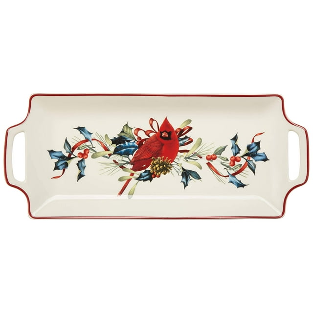 Lenox Winter Greetings Handled Hors D'oeuvre Tray