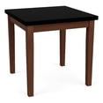 thumbnail image 1 of Lenox Wood Reception Waiting 20x20" Wood End Table / Walnut Wood / Black, 1 of 4