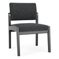 thumbnail image 1 of Lenox Wood Reception Waiting Armless Guest Chair / Black Wood / Dark Gray, 1 of 5