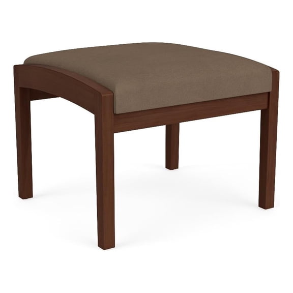 Lenox Wood Reception Waiting Room 18" 1-Seat Bench / Walnut Wood / Brown