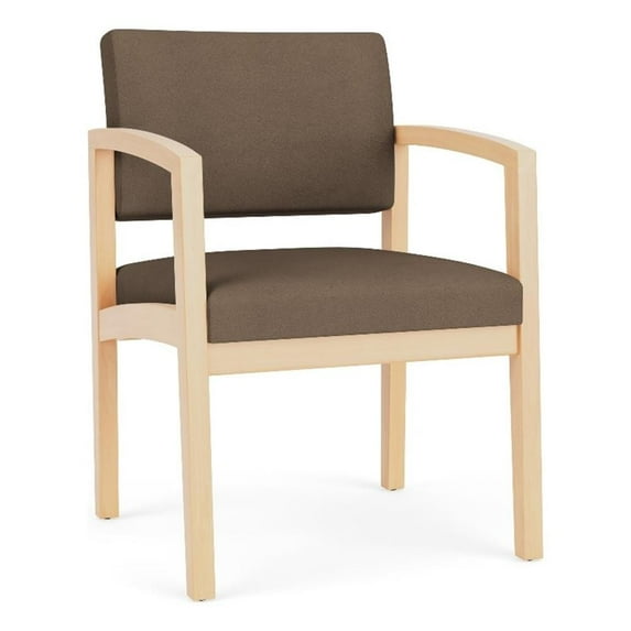 Lenox Wood Reception Waiting Room Healthcare Guest Chair / Natural Wood / Brown