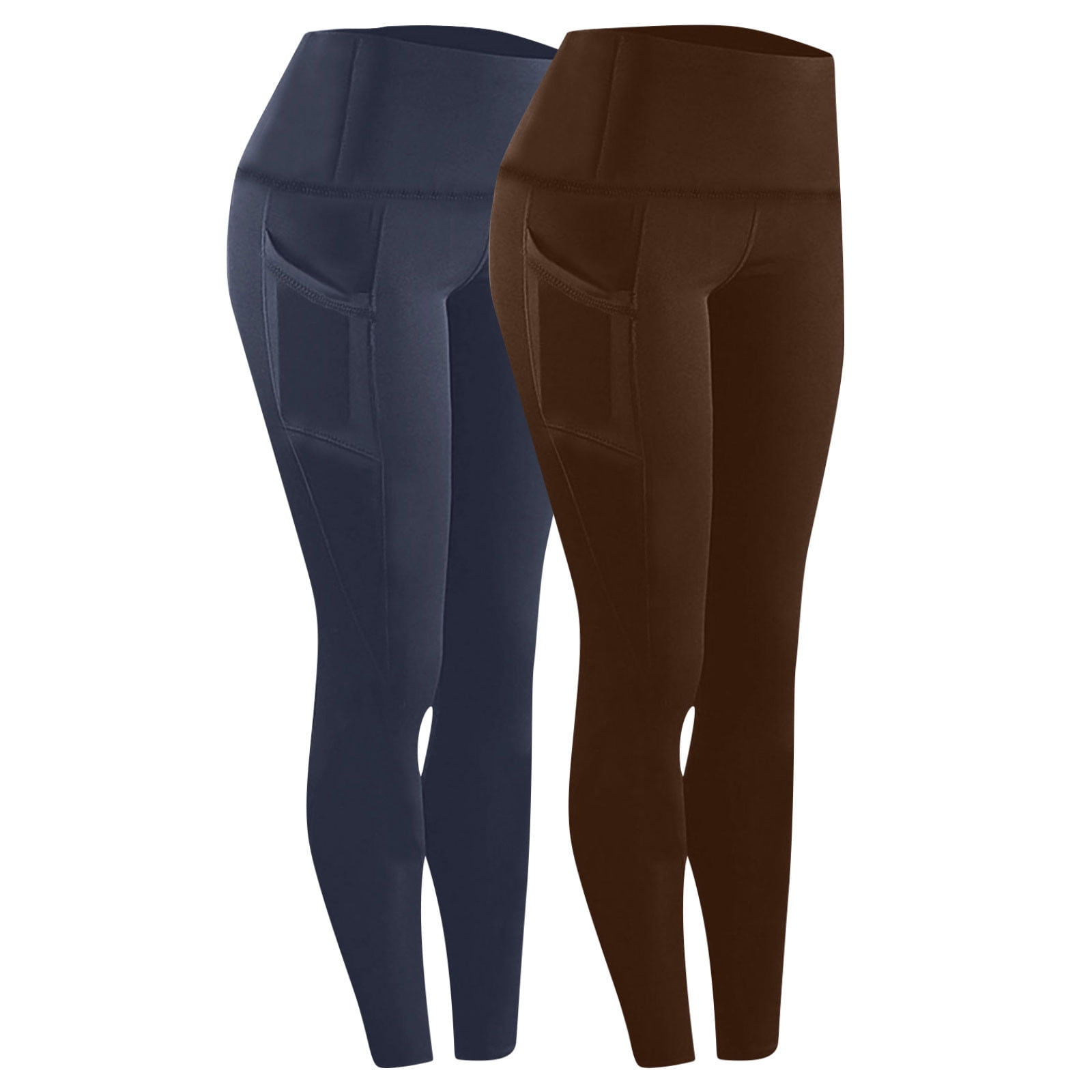 Leggings da donna per Fitness da allenamento atletico con scricchiolatura a vita