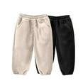 thumbnail image 1 of Lenpel 2 Pc Toddler Girls Boys' Corduroy Pants Soft Warm Solid Elastic Waist Casual Trousers Fall Winter Clothes, 1 of 1
